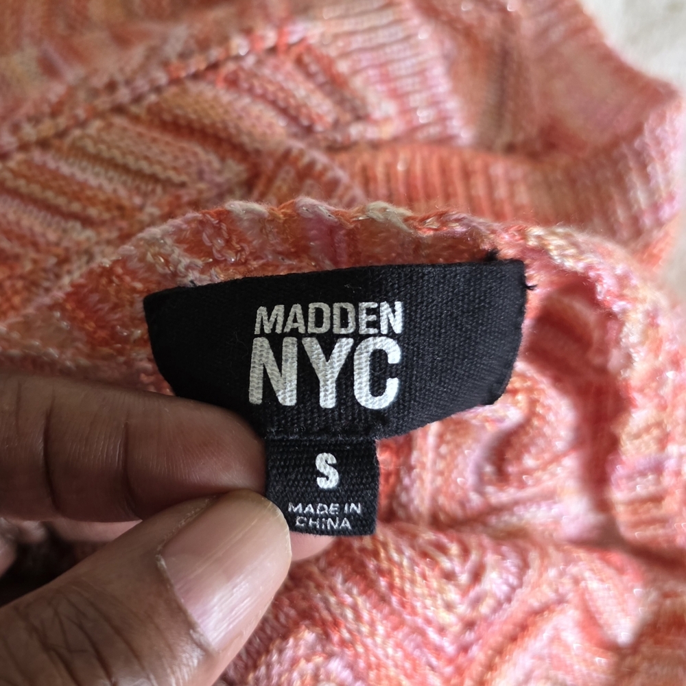 Madden NYC Space Dye Sleeveless Crochet Knit Midi Dress Size S - Picture 9 of 12
